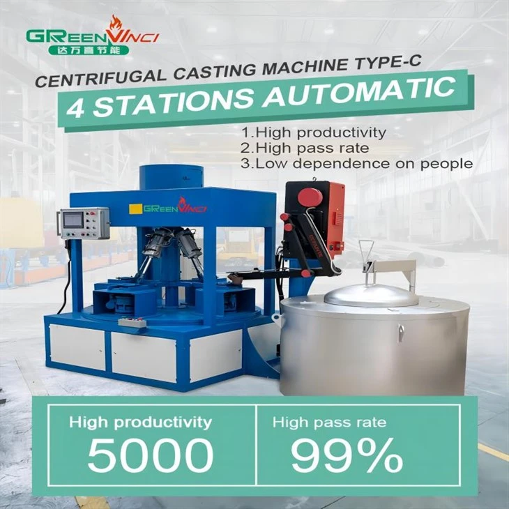 4-stations Automatic Vertical Centrifugal Casting Machine picture3